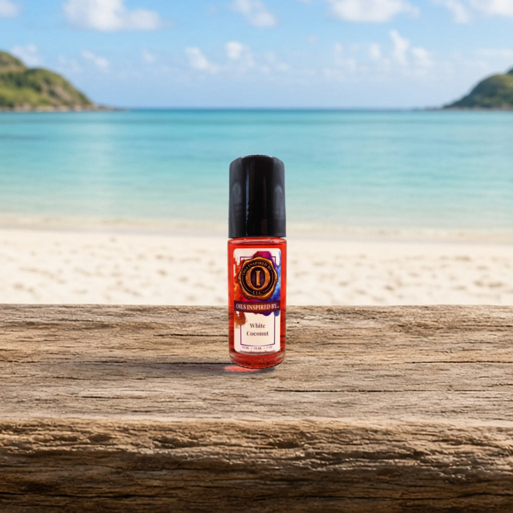 White Coconut perfume oil, Large Roller 1 oz (30 mL)